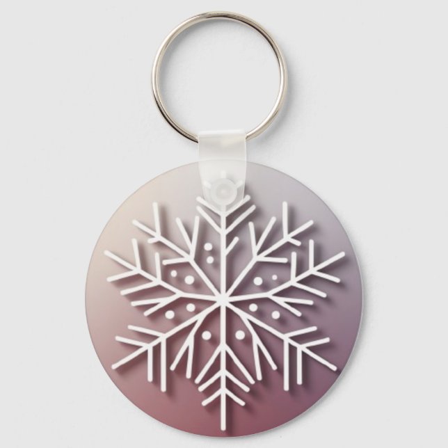 Porte-clés Snowflake Ornament Icon – Winter Holiday Design  (Recto)