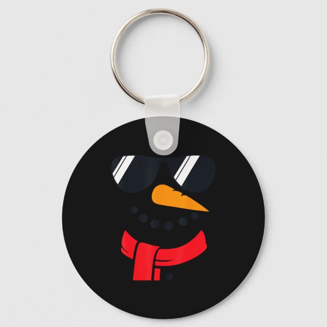 Porte-clés Snowman Face Family Christmas Matching Costume Men (Recto)