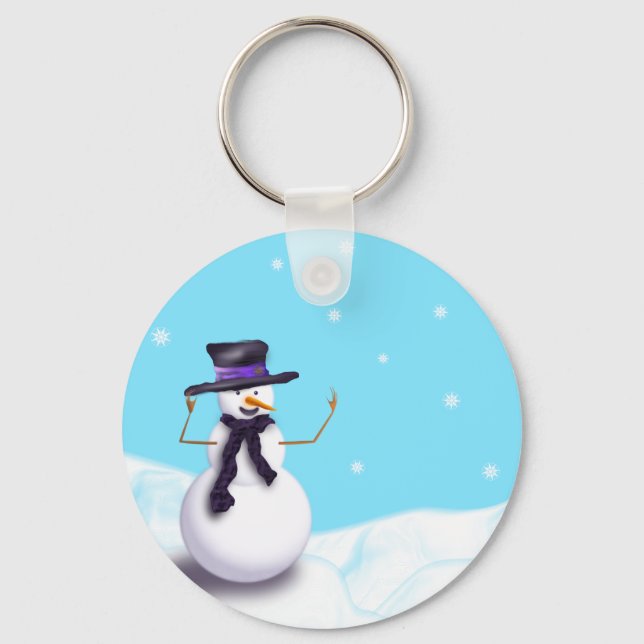 Porte-clés Snowman pourpre (Recto)