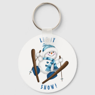 Porte-clés Snowman Snow Skier Snowflake