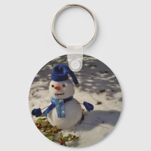 Porte-clés Snowman withBlue Hat and Scarf