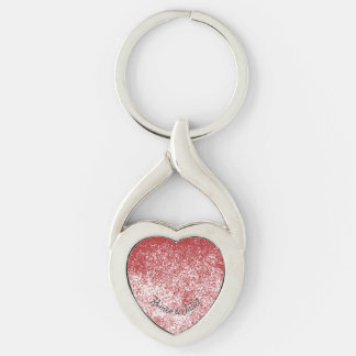 Porte-clés Snowy Ruby Heart Keychain
