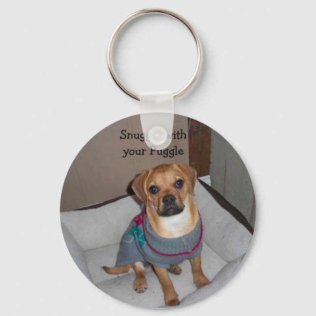 Porte-clés Snuggle with your Puggle Keychain (Recto)