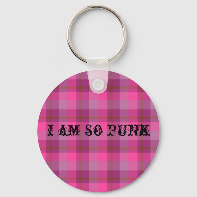 Porte-clés So Punk Plaid Keychain (Recto)