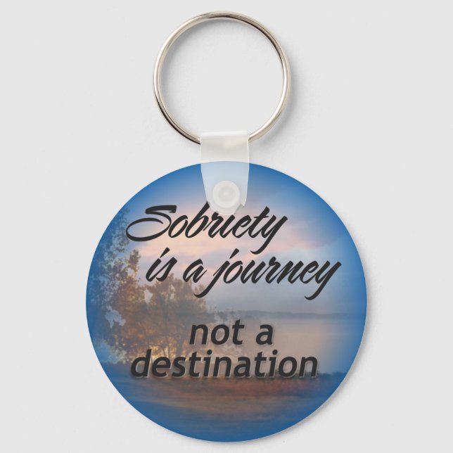Porte-clés sobriety is a journey keychain 15 (Recto)