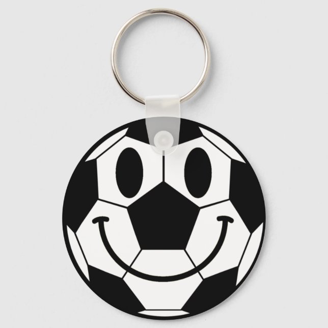Porte-clés Soccer Ball Smile Face (Recto)