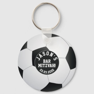 Porte-clés Soccer Bar Mitzvah Favoriser le Porte - clé noir 