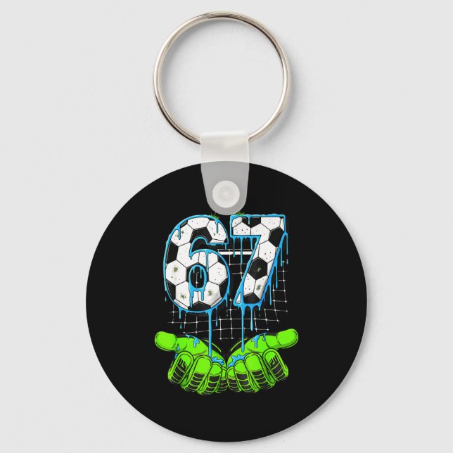 Porte-clés Soccer Drip 67 Six Seven Funny Gen Alpha Meme 6 7  (Recto)