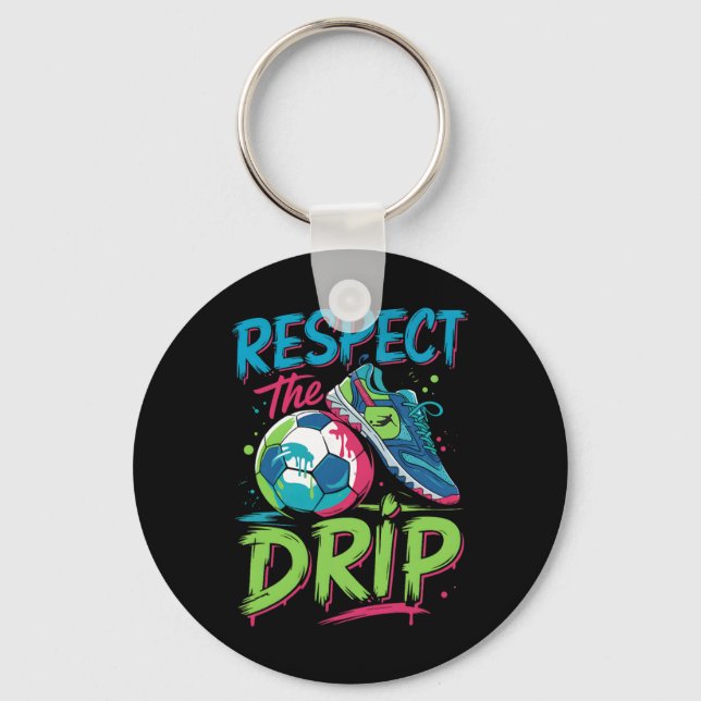 Porte-clés Soccer Drip Crème Glacée Fondante Respectez Le Dri (Recto)