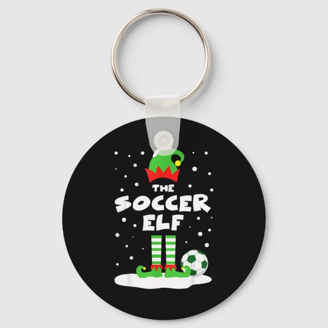 Porte-clés Soccer Elf Matching Group Family Holiday Christmas (Recto)