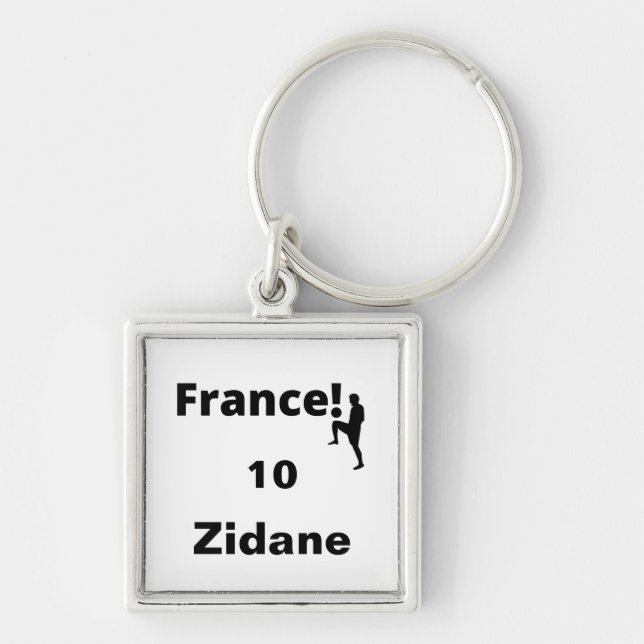 Porte-clés Soccer France, personnalisable (Devant)