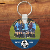 Porte-clés Soccer Photo Collage Nom de l'équipe Numéro d'équi (Back)