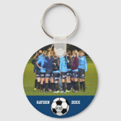 Porte-clés Soccer Photo Collage Nom de l'équipe Numéro d'équi (Back)