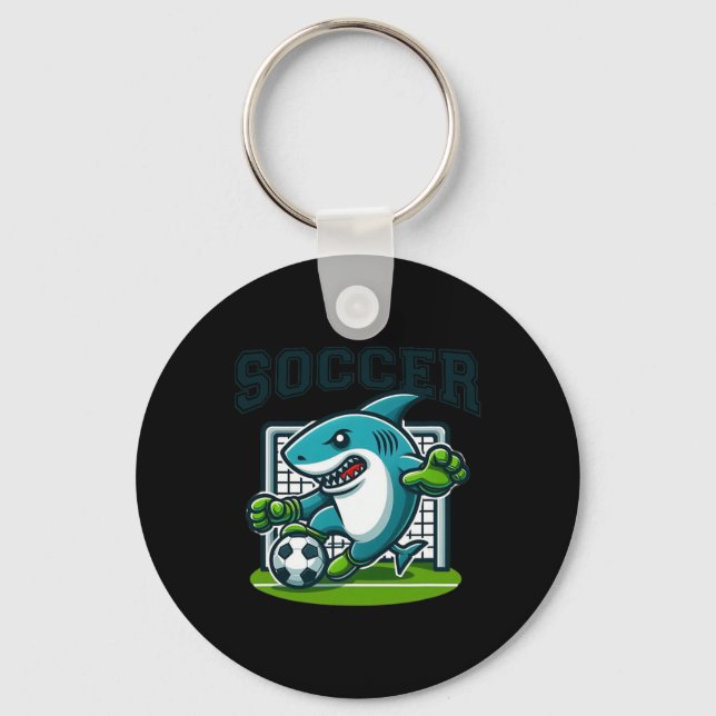 Porte-clés Soccer Shark Playing Soccer  (Recto)