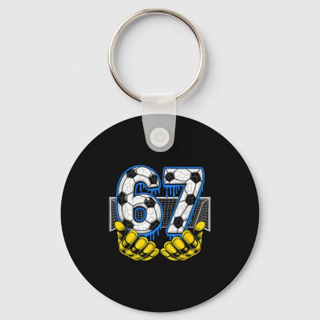 Porte-clés Soccer Six Seven 67 Drôle de Mème Gen Alpha  (Recto)