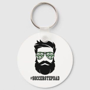 Porte-clés Soccer Stepdad Avec Beard Step Papa Step Père Ste