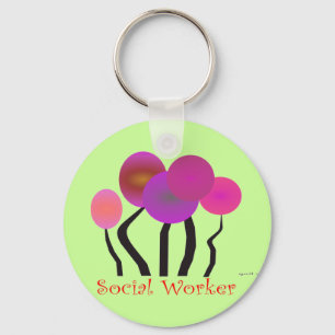 Porte-clés Social Worker Artsy Artsy Design Cadeaux