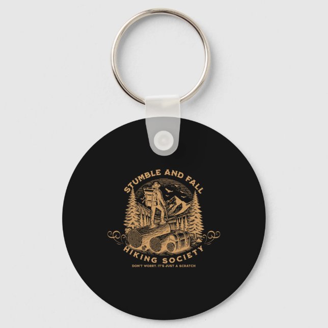 Porte-clés Société de randonnée trébucher et tomber Ne vous i (Recto)