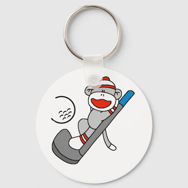 Porte-clés Sock Monkey Golf (Recto)