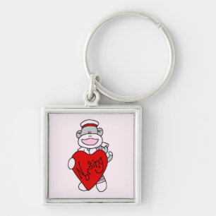 Porte-clés Sock Monkey I Love Nursing T-shirts et cadeaux