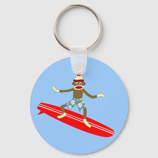 Porte-clés Sock Monkey Surfer (Recto)