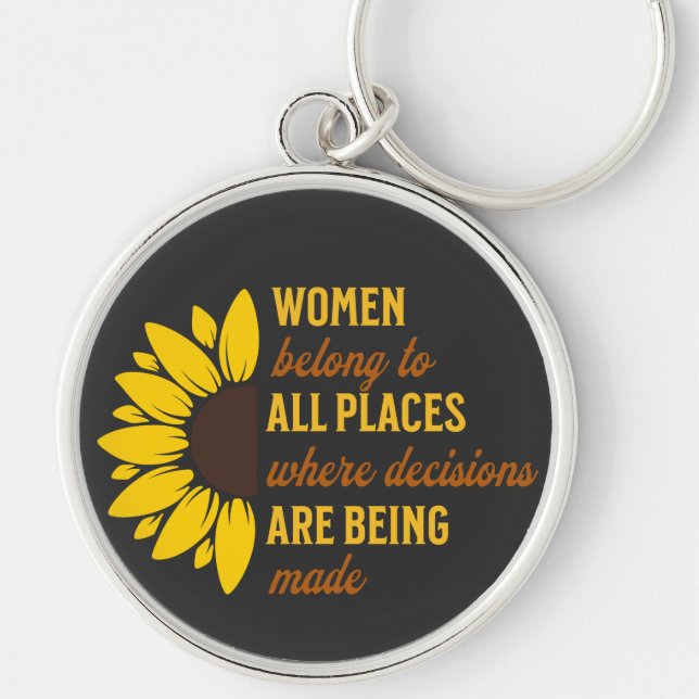Porte-clés Soeur Cadeau d'anniversaire Feminist Sunflower Kee (Devant)