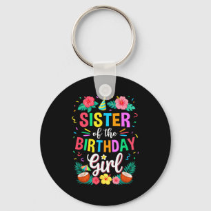 Porte-clés Sœur de la fille d'anniversaire Aloha Hawaï Party