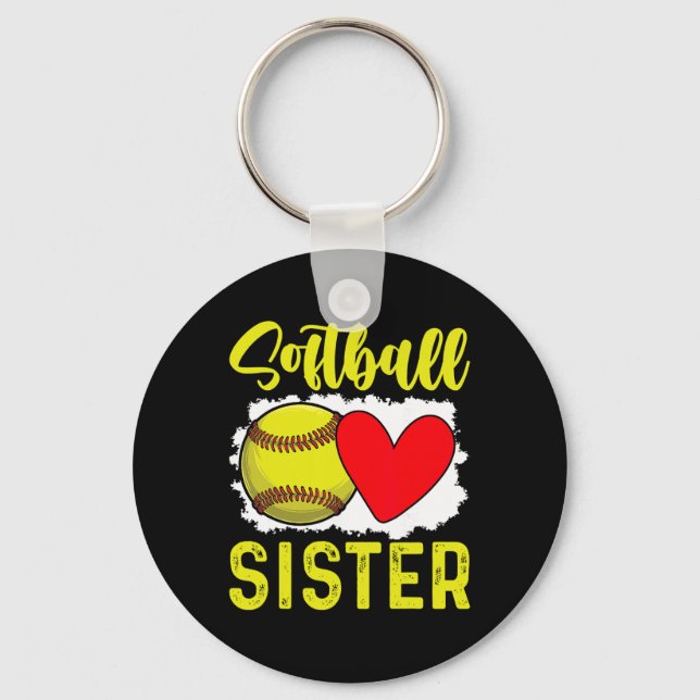 Porte-clés Soeur de softball Joueuse de softball  (Recto)