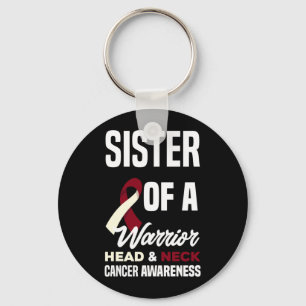 Porte-clés Sœur fière d'un guerrier contre le cancer de la tê