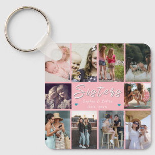 Porte-clés Sœurs pour toujours – Collier personnalisé avec 10