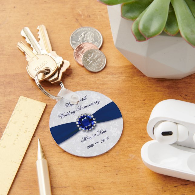 Porte-clés Soft Damask 45th Mariage Anniversary Porte - clé (Bureau)