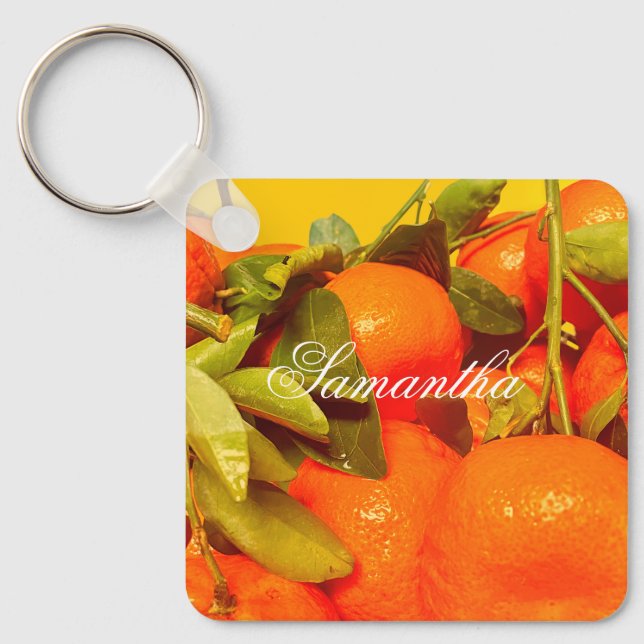 Porte-clés Soft Orange Fruit Aesthétique (Recto)