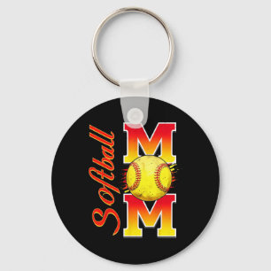 Porte-clés Softball Maman Funny Baseball Maman Fête des Mères