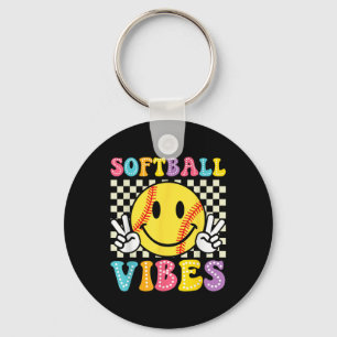 Porte-clés Softball Vibes Softball Retro Super Jour Fille
