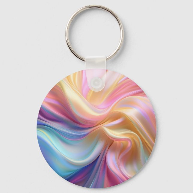 Porte-clés Soie pastel colorée (Recto)