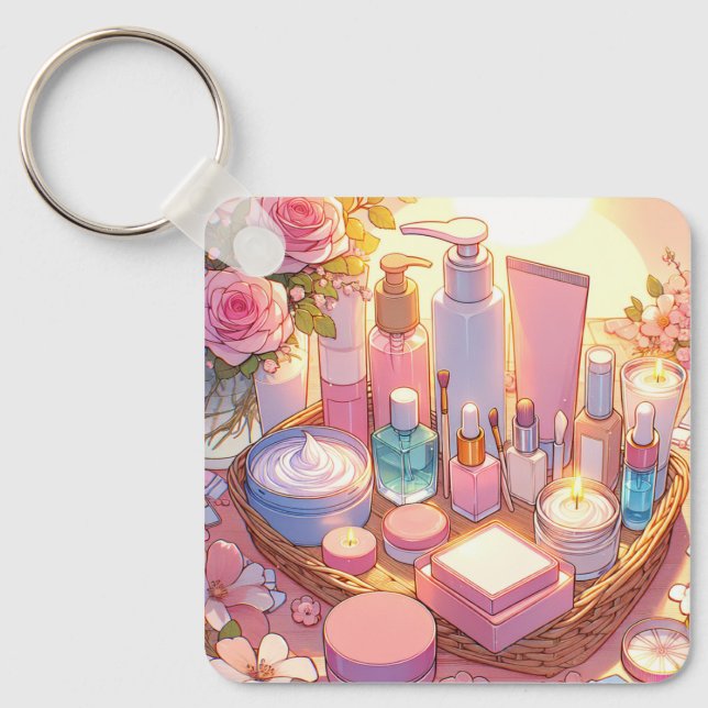 Porte-clés Soins de peau esthétiques d'anime rétro 90 (Recto)