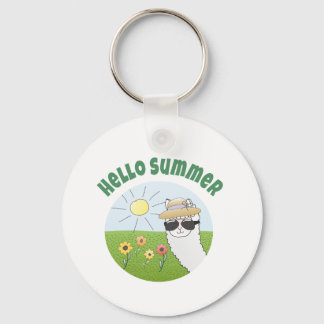 Porte-clés Soirée alpaka Hello Summer Alpaca