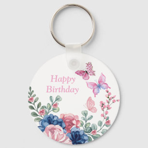 Porte-clés Soirée d'anniversaire florale