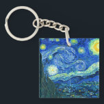 Porte-clés soirée étoile vincent van gogh<br><div class="desc">Le célèbre tableau de Van Gogh, "La nuit étoilée". Peint lors de son séjour à l'asile de Saint Rémy dans les années 1880, van Gogh dépeignait les collines ondulantes et les cyprès qu'il voyait depuis sa fenêtre. numériquement amélioré par PixDezines. Copyright © 2008-2016 PixDezines.com™ et PixDezines™ sur zazzle.com. Tous droits...</div>