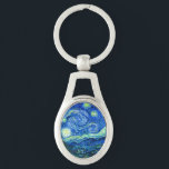 Porte-clés soirée étoile vincent van gogh<br><div class="desc">Le célèbre tableau de Van Gogh, "La nuit étoilée". Peint lors de son séjour à l'asile de Saint Rémy dans les années 1880, van Gogh dépeignait les collines ondulantes et les cyprès qu'il voyait depuis sa fenêtre. numériquement amélioré par PixDezines. Copyright © 2008-2016 PixDezines.com™ et PixDezines™ sur zazzle.com. Tous droits...</div>