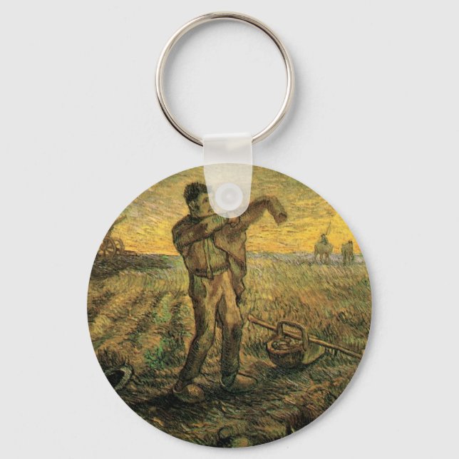 Porte-clés Soirée - Fin de journée de Vincent van Gogh (Recto)