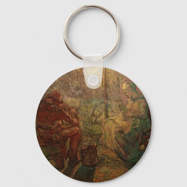 Porte-clés Soirée - La Veillée par Vincent van Gogh (Recto)