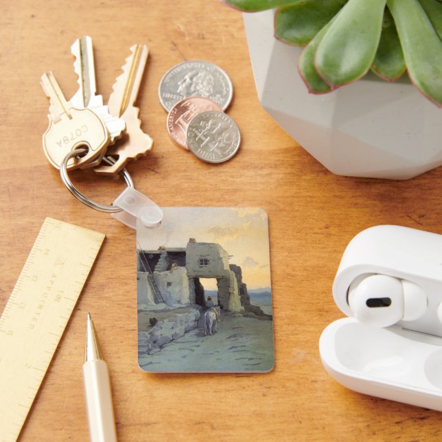 Porte-clés Soirée, Pueblo de Walpi par Marion Kavagh Wachtel (Bureau)