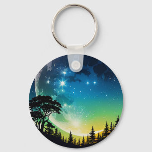 Porte-clés Soirée Silhouette Moon
