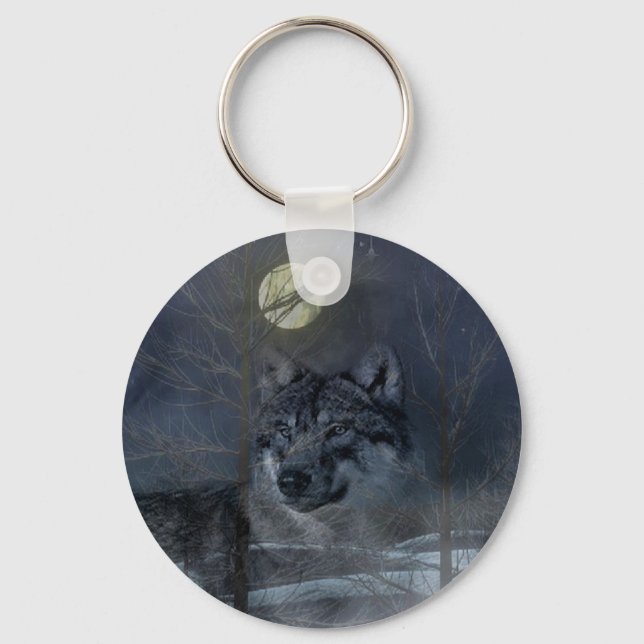 Porte-clés Soirée Wolf Spirit Moon (Recto)