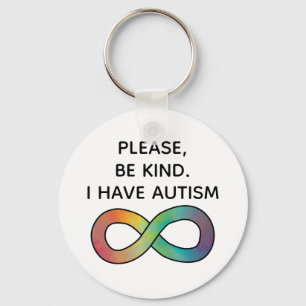 Porte-clés Sois gentil, j'ai l'autisme   Neurodiversité