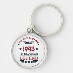 Porte-clés Soixante-dix vintages fête du 80e anniversaire