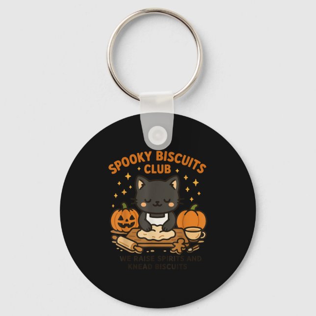 Porte-clés Soky Biscuits Club Cat Funny Halloween Baking Tee  (Recto)