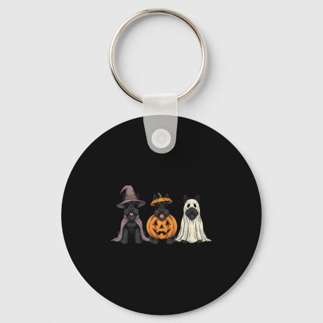 Porte-clés Soky Ghost Scottierrier Pumpkin Halloween Dog Love (Recto)