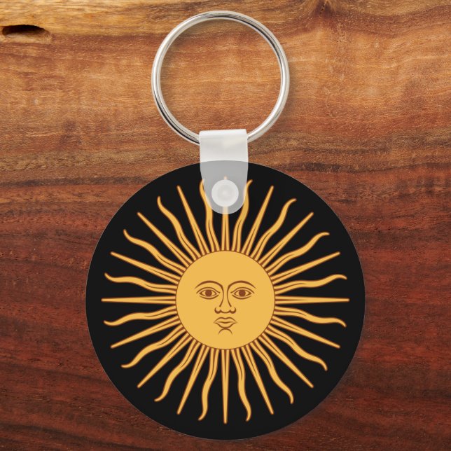 Porte-clés Sol De Mayo Argentine Sun, Drapeau, Argentine (Recto)